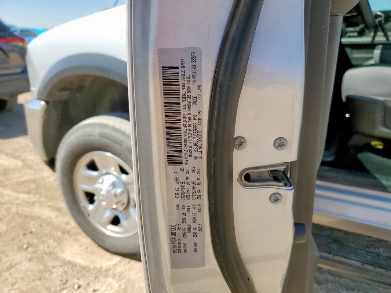 2018 Ram 2500 St VIN: 3C6UR5CJ7JG326066 Lot: 71809505