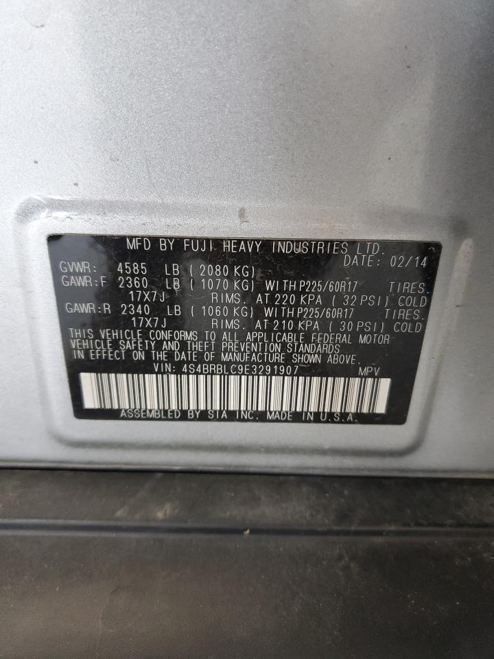 2014 Subaru Outback 2.5I Limited VIN: 4S4BRBLC9E3291907 Lot: 84429245