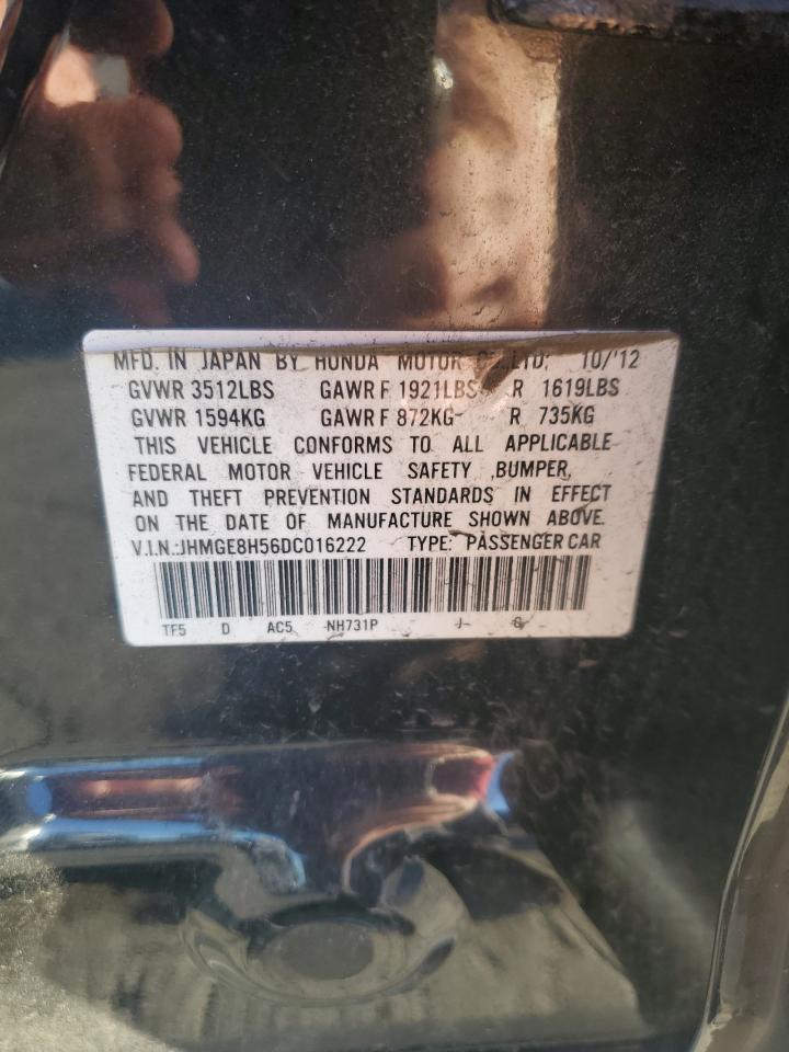 2013 Honda Fit Sport VIN: JHMGE8H56DC016222 Lot: 71690255