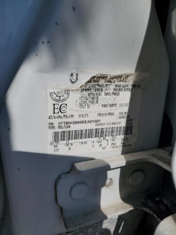 2011 Ford F350 Super Duty VIN: 1FT8W3B60BEA01000 Lot: 71429105