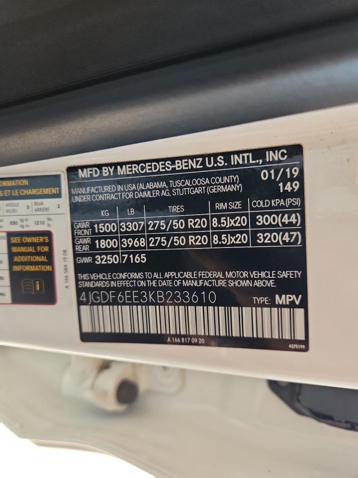 2019 Mercedes-Benz Gls 450 4Matic VIN: 4JGDF6EE3KB233610 Lot: 84016005