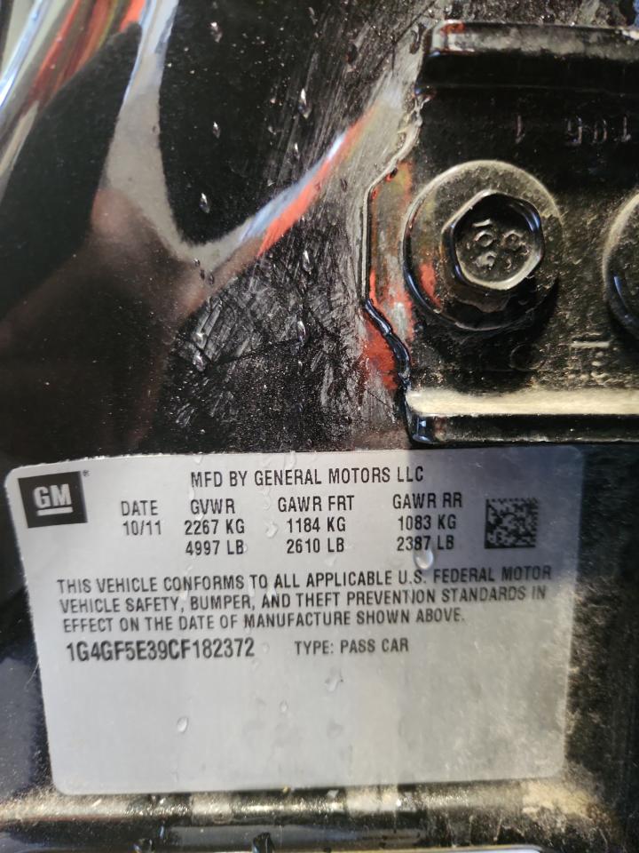 2012 Buick Lacrosse Premium VIN: 1G4GF5E39CF182372 Lot: 84559315