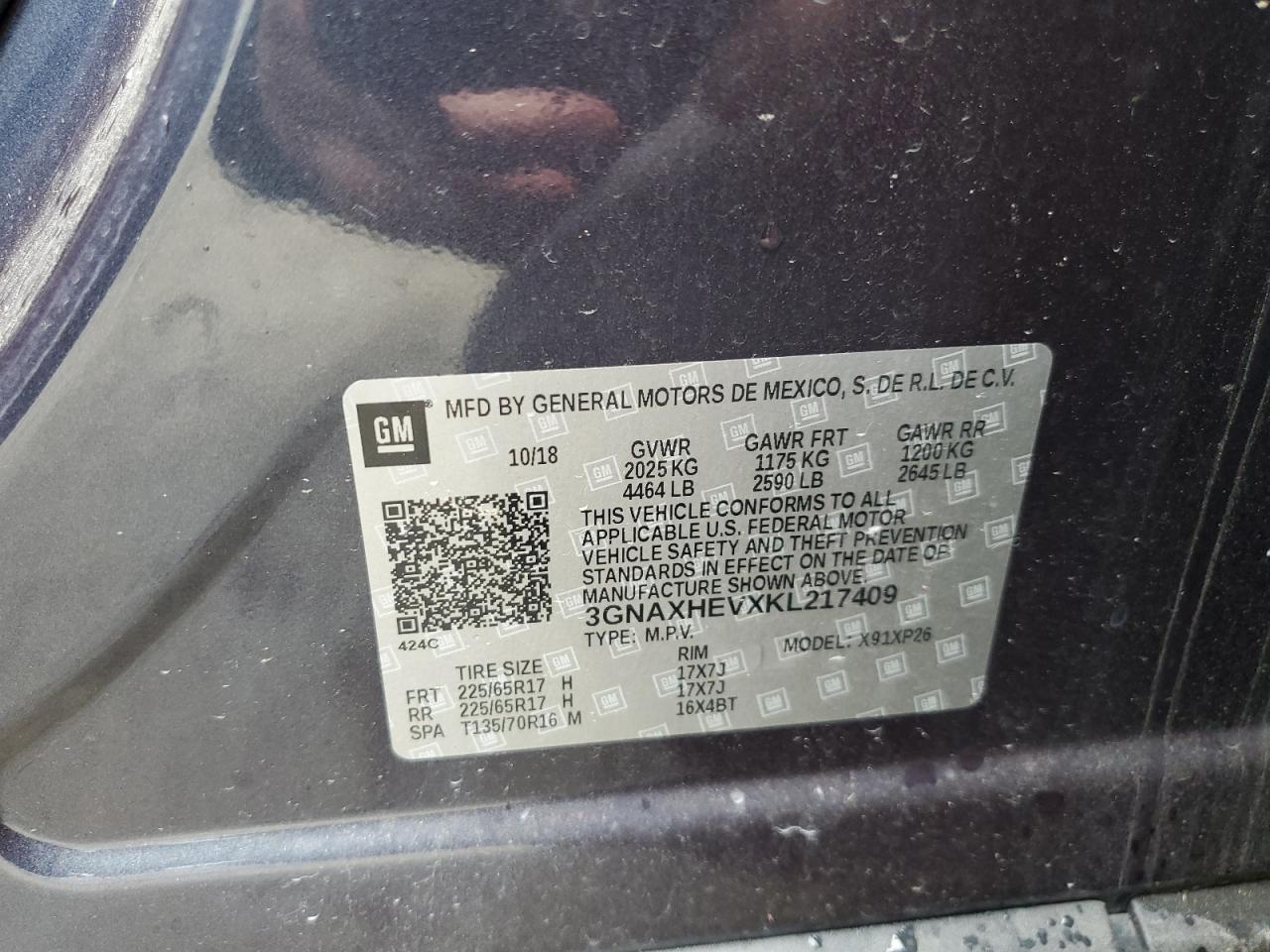 2019 Chevrolet Equinox Ls VIN: 3GNAXHEVXKL217409 Lot: 81122265