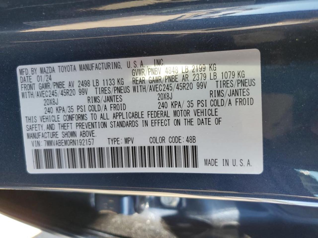 2024 Mazda Cx-50 Premium Plus VIN: 7MMVABEM0RN192157 Lot: 71742045