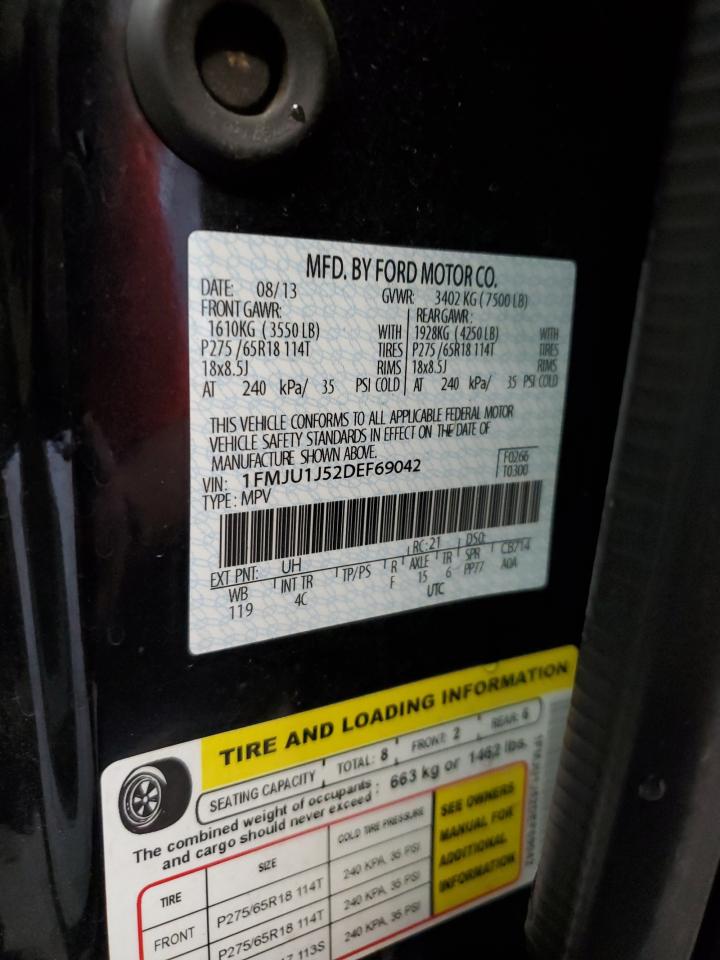 2013 Ford Expedition Xlt VIN: 1FMJU1J52DEF69042 Lot: 80460785