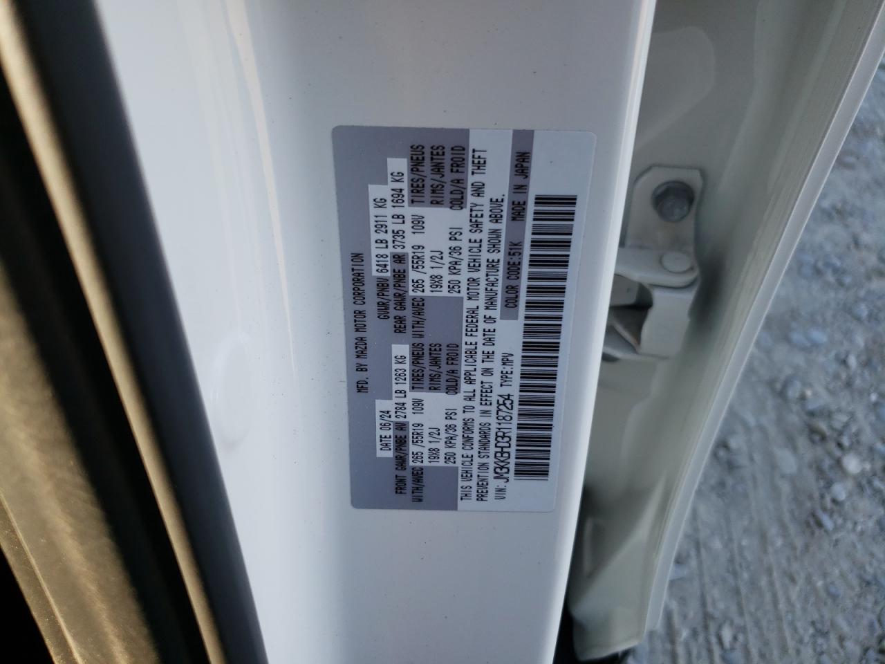 2024 Mazda Cx-90 Preferred VIN: JM3KKBHD3R1187254 Lot: 84438845