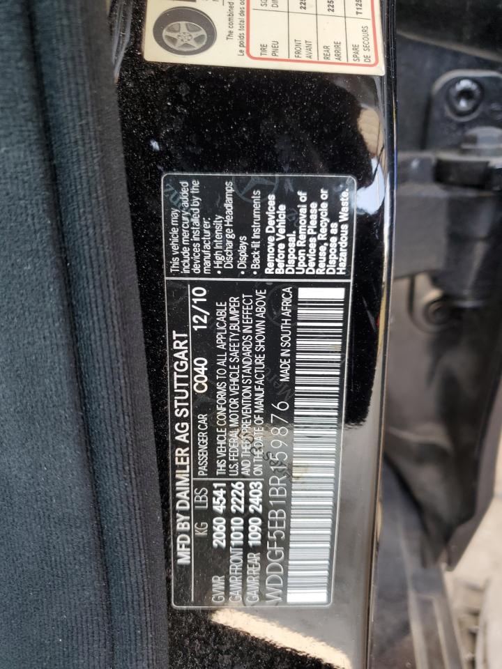 2011 Mercedes-Benz C 300 VIN: WDDGF5EB1BR159876 Lot: 72084935