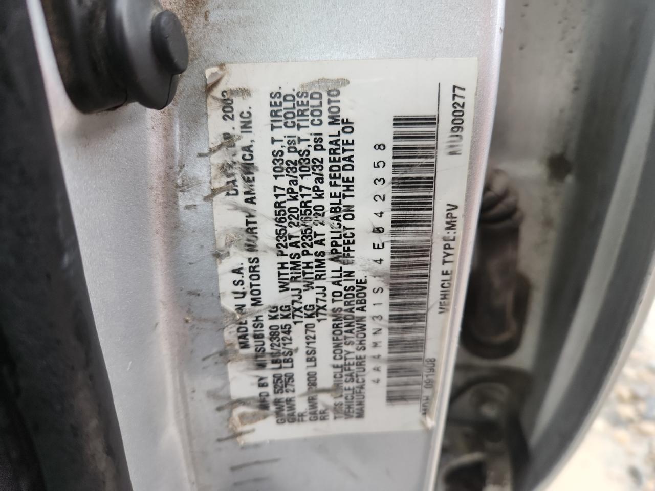 2004 Mitsubishi Endeavor Xls VIN: 4A4MN31S14E042358 Lot: 84630875