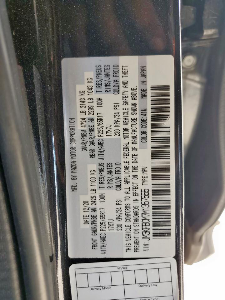 2021 Mazda Cx-5 Touring VIN: JM3KFBCM7M1357555 Lot: 81156635