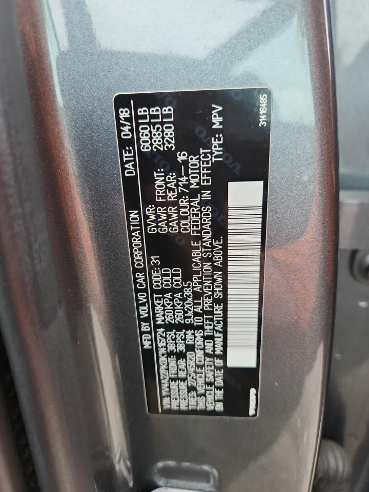 2019 Volvo Xc90 T6 Momentum VIN: YV4A22PK0K1416724 Lot: 80143105