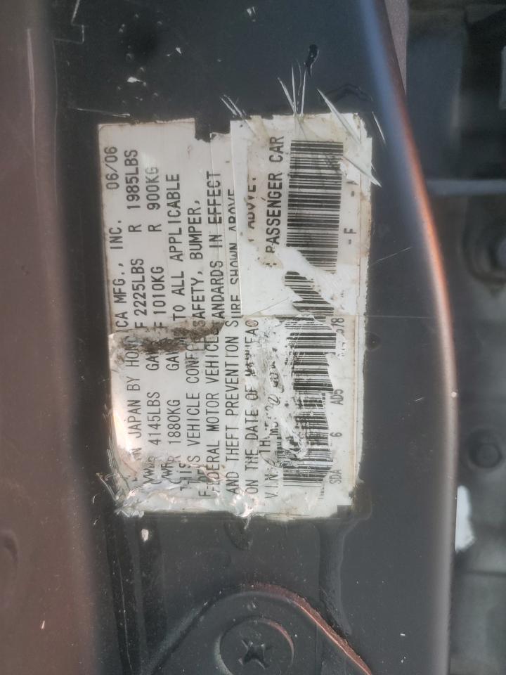 2006 Honda Accord Lx VIN: 1HGCM66326A043474 Lot: 80847885