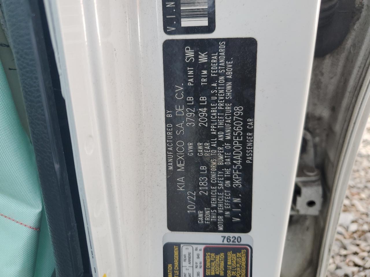 2023 Kia Forte Gt Line VIN: 3KPF54AD0PE560798 Lot: 80873225