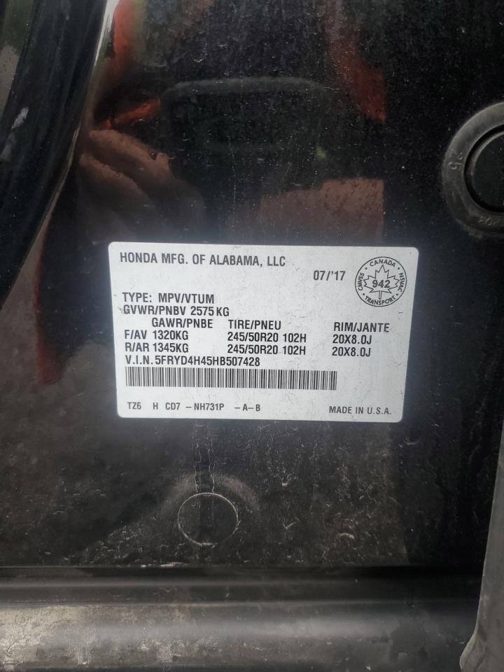 2017 Acura Mdx Navi VIN: 5FRYD4H45HB507428 Lot: 81692445