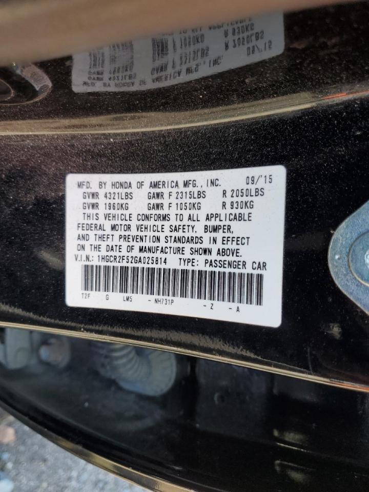 2016 Honda Accord Sport VIN: 1HGCR2F52GA025814 Lot: 80213575