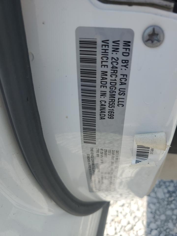 2021 Chrysler Voyager Lxi VIN: 2C4RC1DG6MR551699 Lot: 82156075