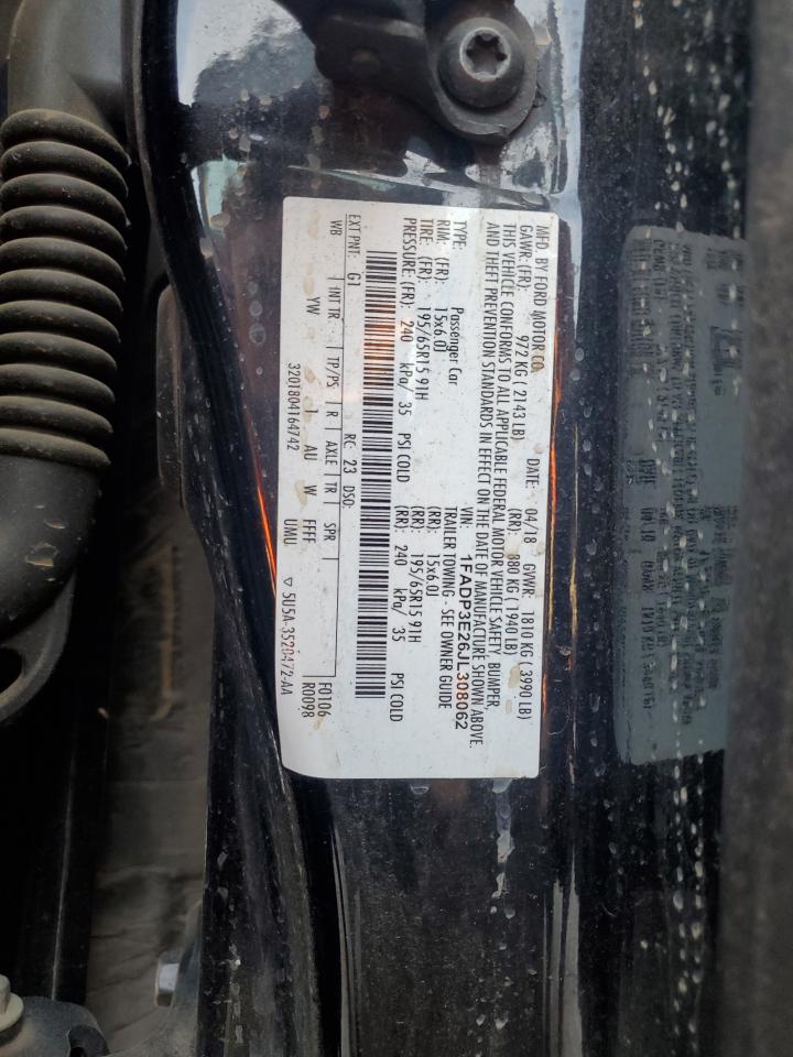 2018 Ford Focus S VIN: 1FADP3E26JL308062 Lot: 80638985