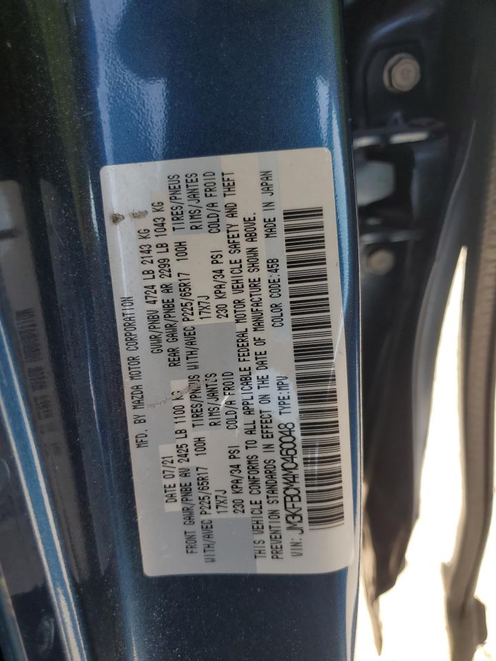 2021 Mazda Cx-5 Touring VIN: JM3KFBCM4M0460048 Lot: 80199645