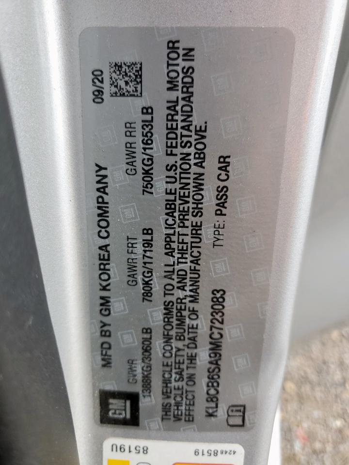2021 Chevrolet Spark Ls VIN: KL8CB6SA9MC723083 Lot: 84622995