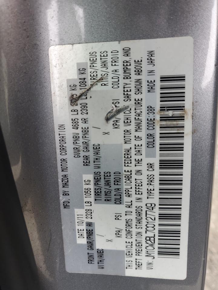 2012 Mazda 5 VIN: JM1CW2BL7C0127749 Lot: 71324615