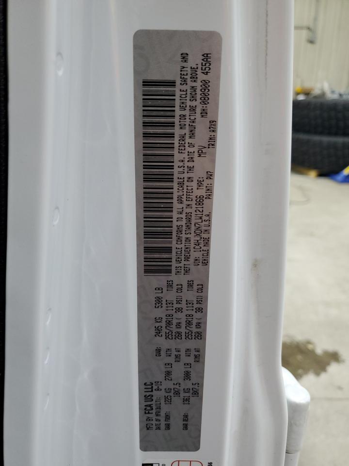 2020 Jeep Wrangler Unlimited Sport VIN: 1C4HJXDN7LW121866 Lot: 80856165