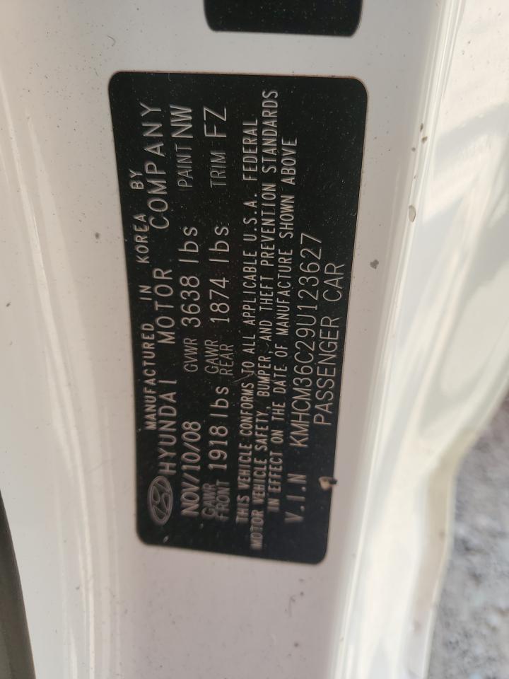 2009 Hyundai Accent VIN: KMHCM36C29U123627 Lot: 71969115