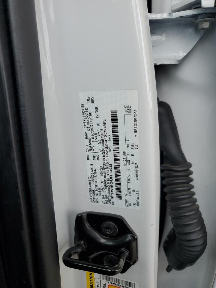 2018 Ford F150 Raptor VIN: 1FTFW1RG4JFB94948 Lot: 81068305