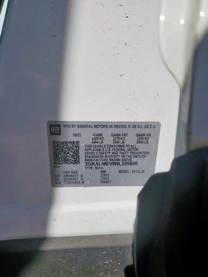 2022 GMC Terrain Sle VIN: 3GKALMEV9NL105609 Lot: 80402505