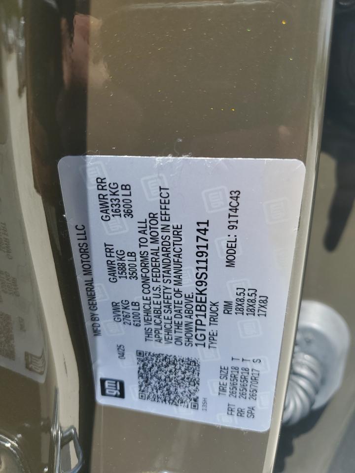 2025 GMC Canyon Elevation VIN: 1GTP1BEK9S1191741 Lot: 80697455