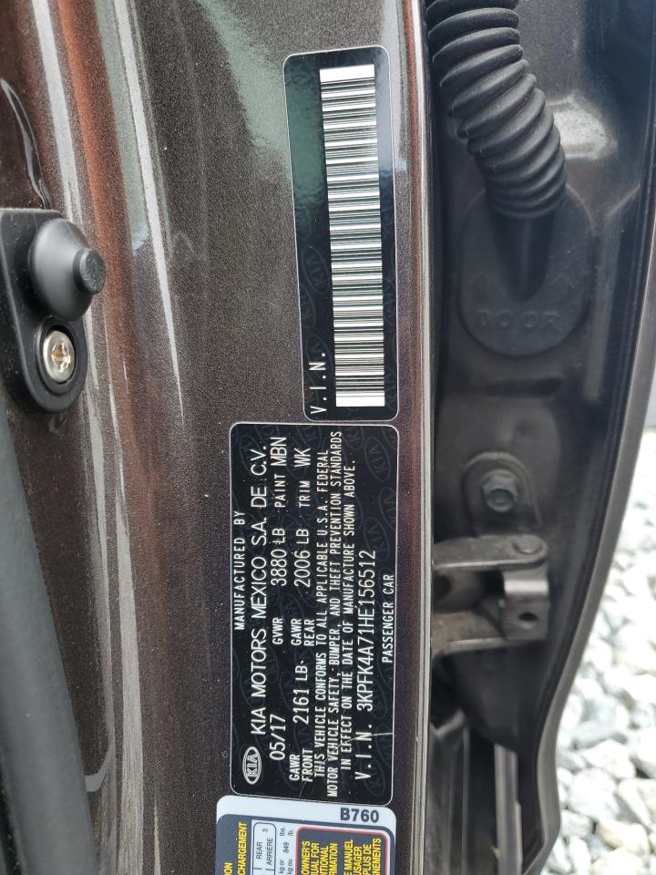 2017 Kia Forte Lx VIN: 3KPFK4A71HE156512 Lot: 83974855