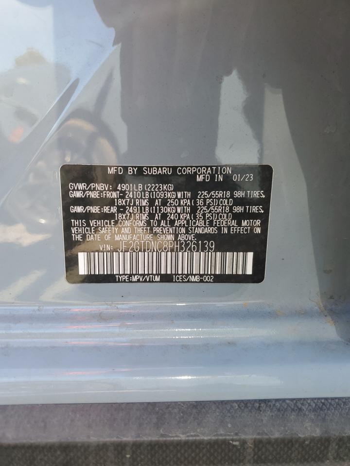 2023 Subaru Crosstrek Limited VIN: JF2GTDNC8PH326139 Lot: 81041605