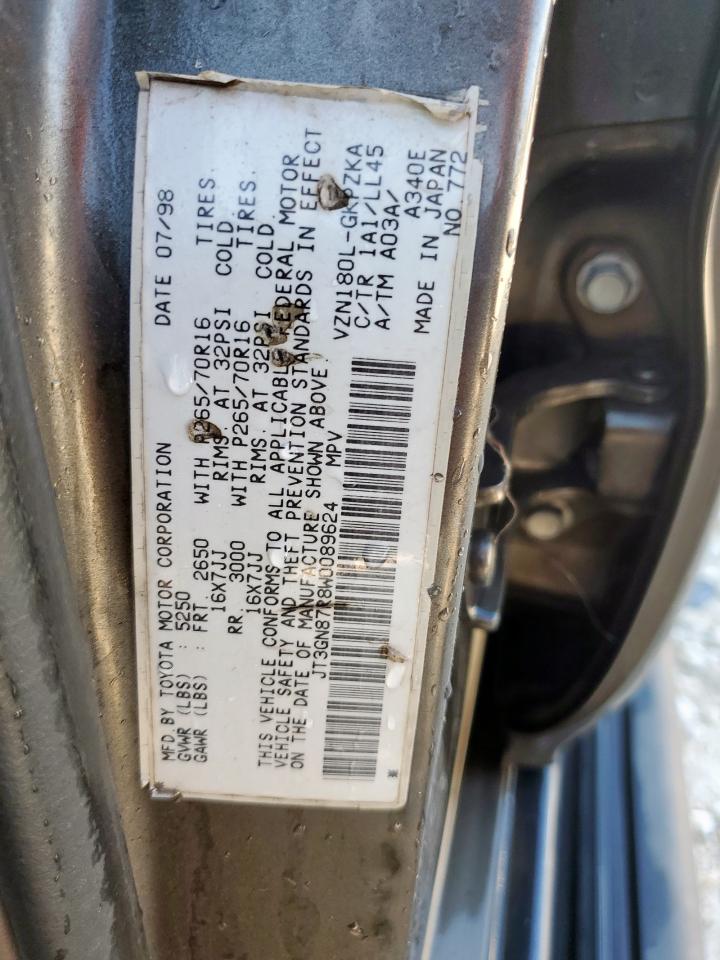 1998 Toyota 4Runner Limited VIN: JT3GN87R8W0089624 Lot: 72054425