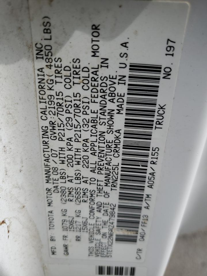 2008 Toyota Tacoma Access Cab VIN: 5TETX22N68Z479842 Lot: 70390905