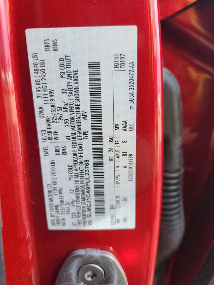 2023 Lincoln Corsair VIN: 5LMCJ1CA9PUL23768 Lot: 80698045