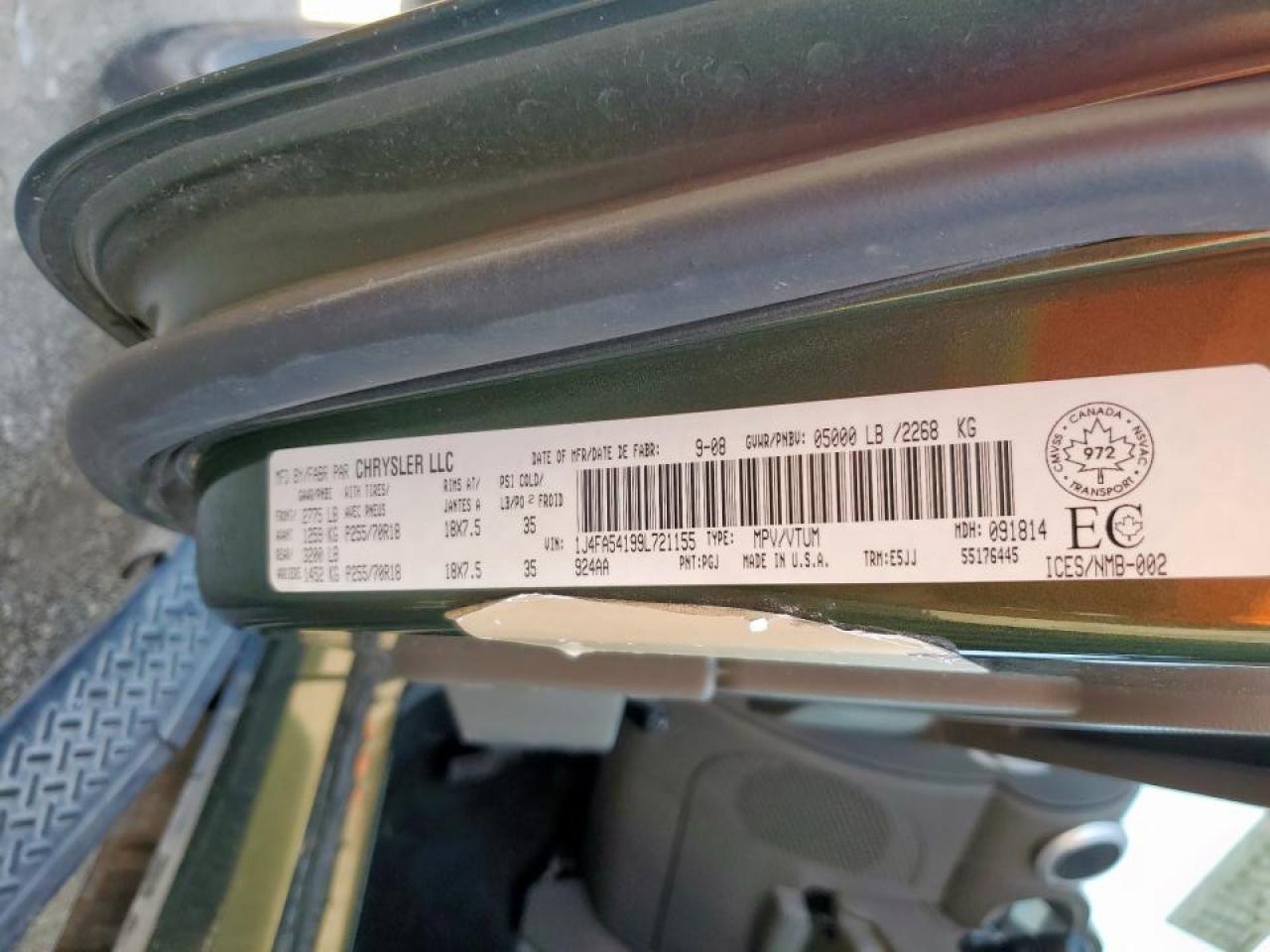 2009 Jeep Wrangler Sahara VIN: 1J4FA54199L721155 Lot: 71522805