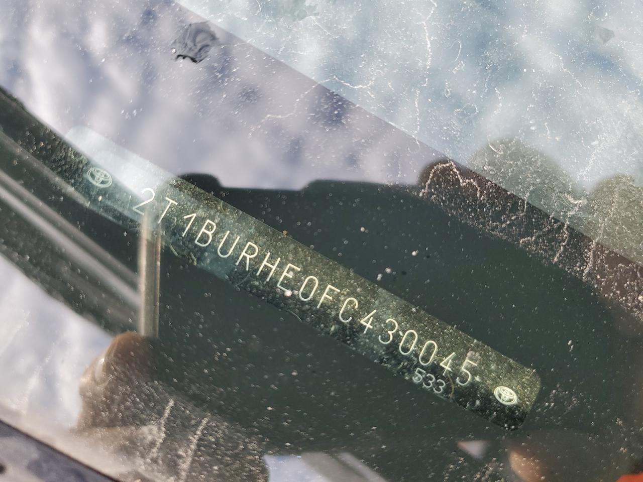 2015 Toyota Corolla L VIN: 2T1BURHE0FC430045 Lot: 84549945