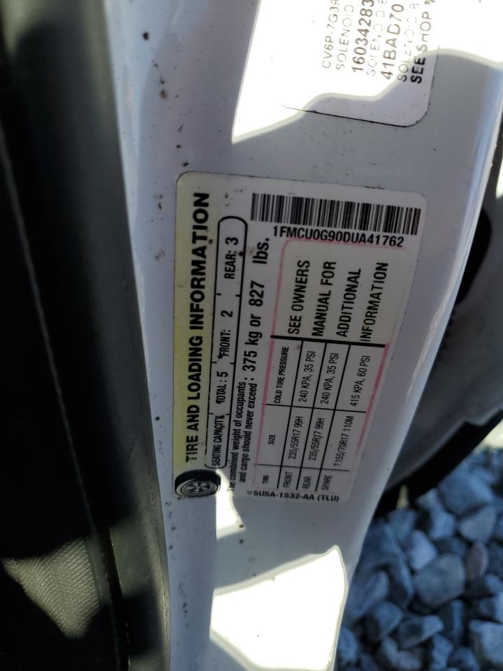 2013 Ford Escape Se VIN: 1FMCU0G90DUA41762 Lot: 80795305