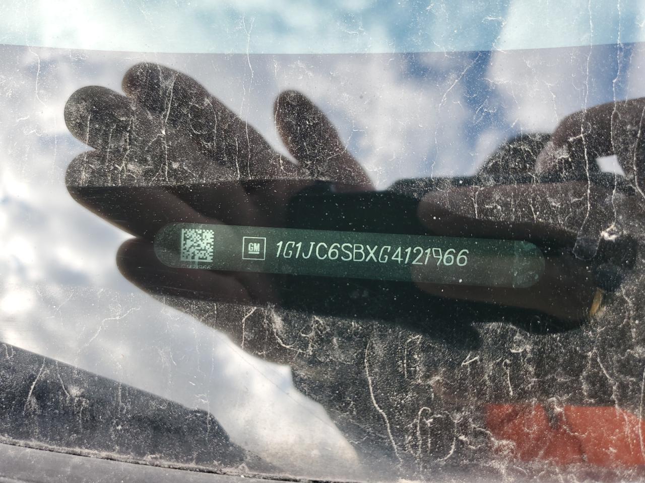 2016 Chevrolet Sonic Lt VIN: 1G1JC6SBXG4121966 Lot: 80300805