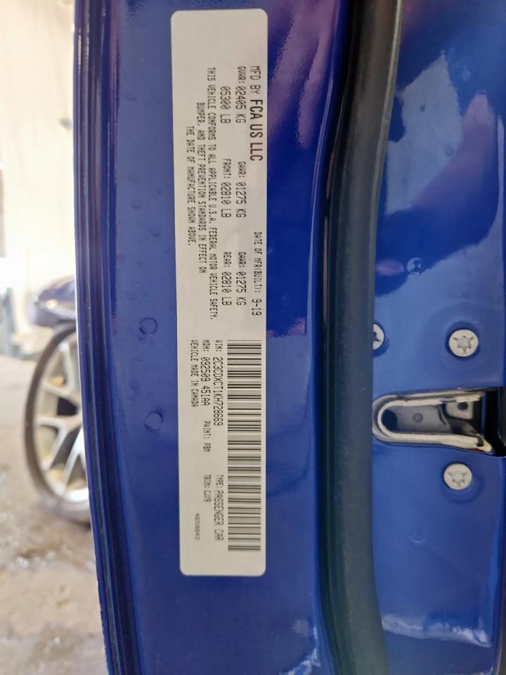 2019 Dodge Charger R/T VIN: 2C3CDXCT1KH728669 Lot: 70947305