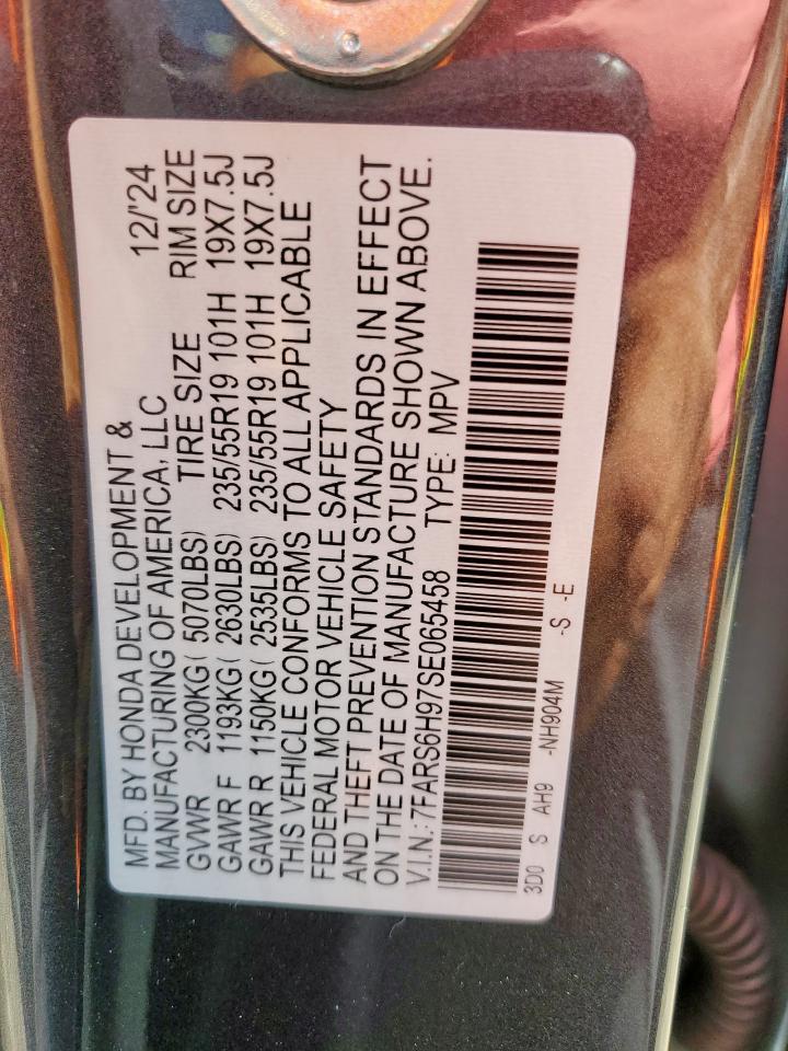 2025 Honda Cr-V Sport Touring VIN: 7FARS6H97SE065458 Lot: 81771815