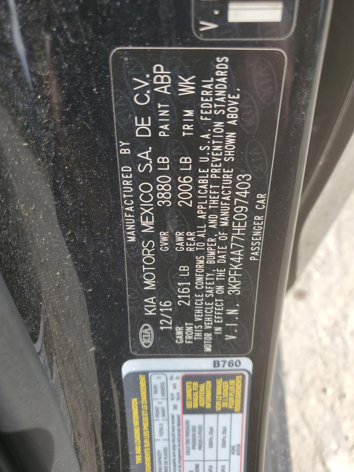 2017 Kia Forte Lx VIN: 3KPFK4A77HE097403 Lot: 70999435