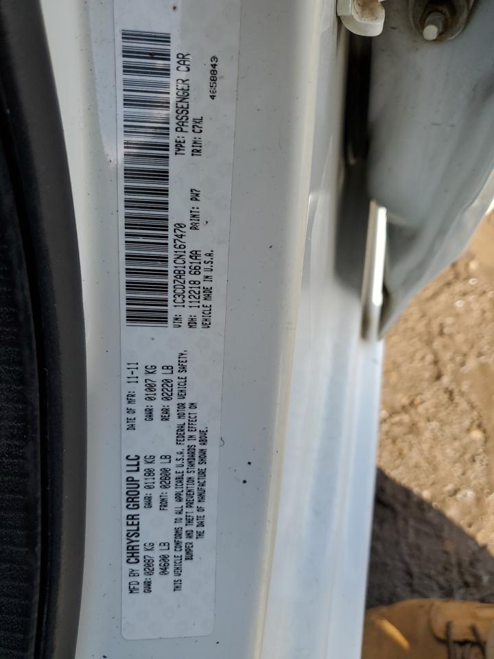 2012 Dodge Avenger Se VIN: 1C3CDZAB1CN167470 Lot: 83824475