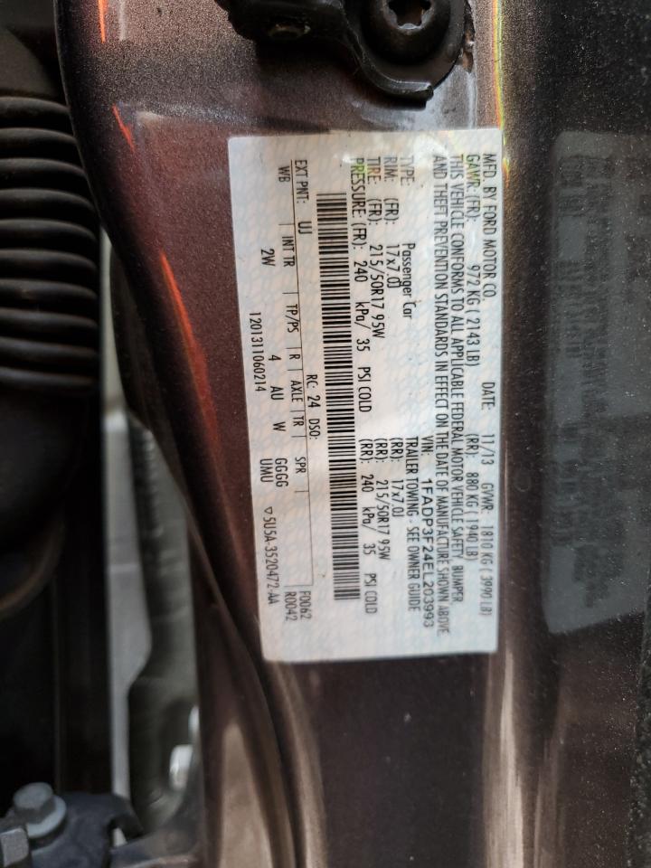 2014 Ford Focus Se VIN: 1FADP3F24EL203993 Lot: 80715805