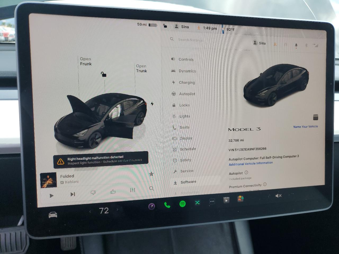 2022 Tesla Model 3 VIN: 5YJ3E1EA9NF356266 Lot: 80961665