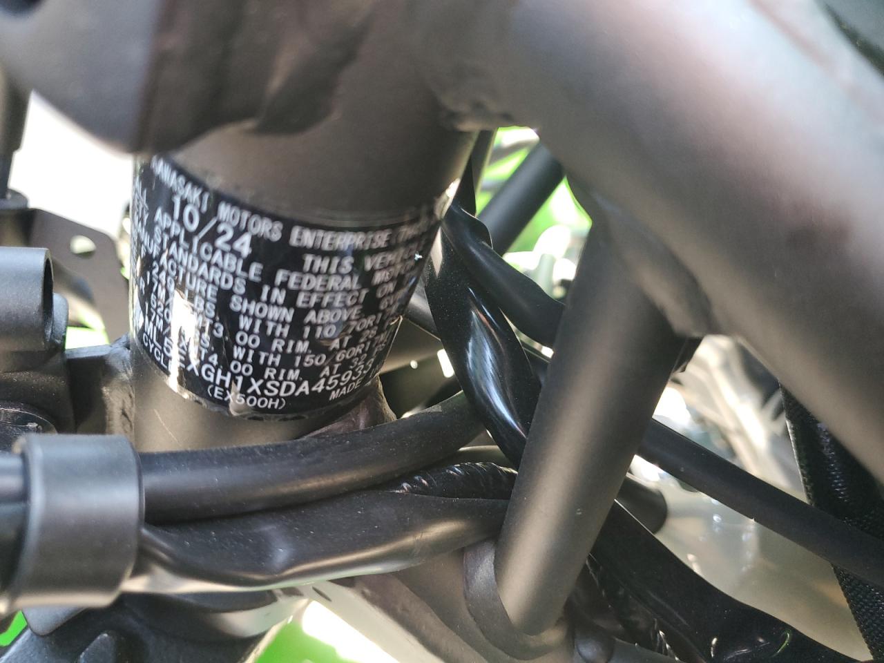 2025 Kawasaki Ex500 H VIN: ML5EXGH1XSDA45933 Lot: 81599435