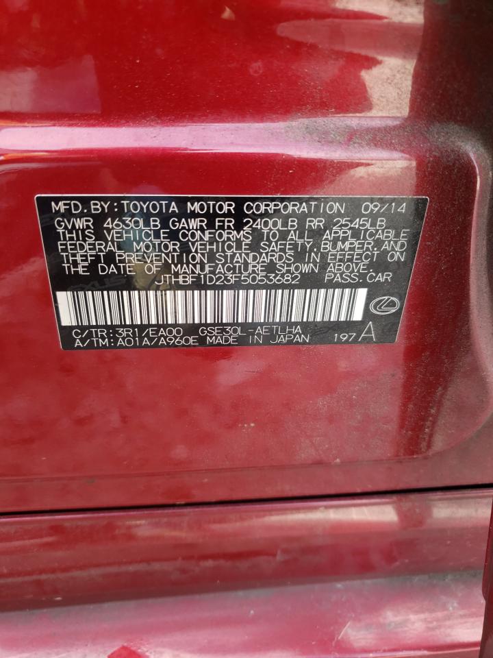 2015 Lexus Is 250 VIN: JTHBF1D23F5053682 Lot: 80919885