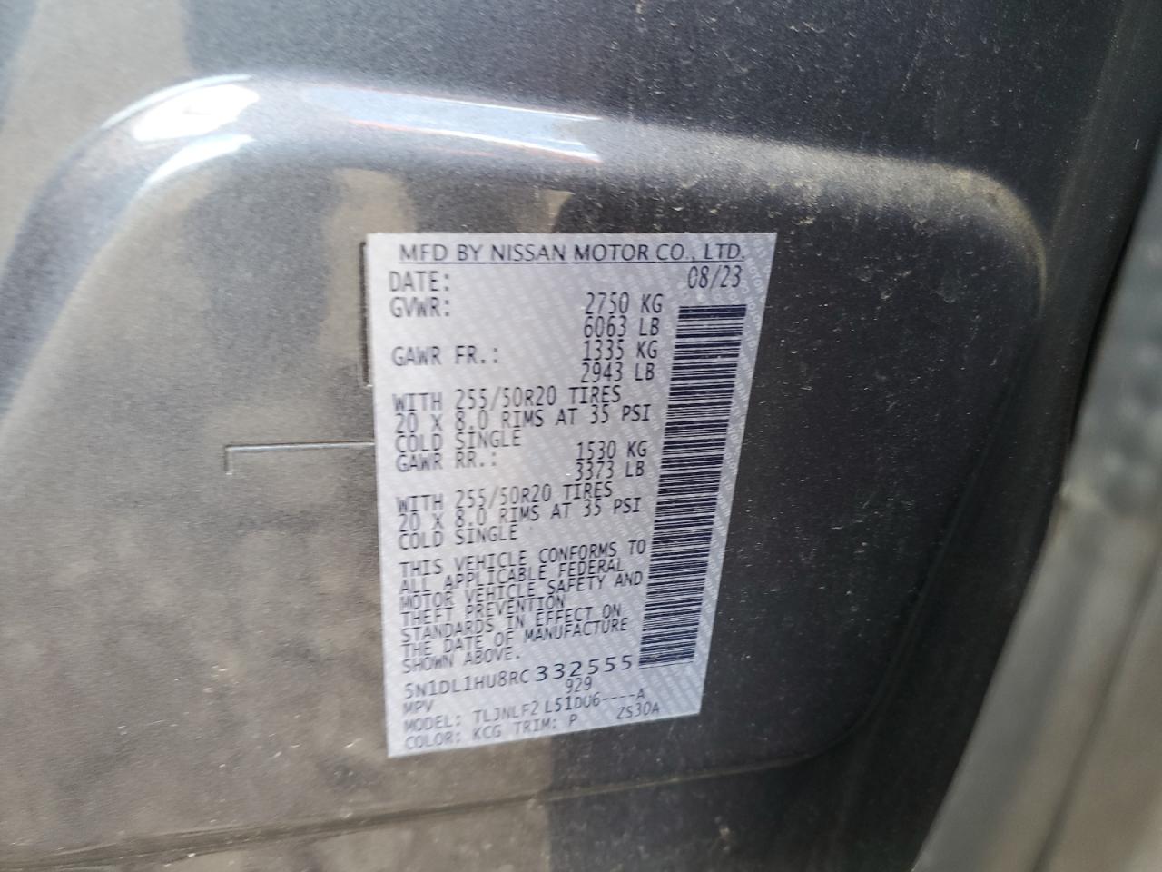 2024 Infiniti Qx60 Autograph VIN: 5N1DL1HU8RC332555 Lot: 71263235