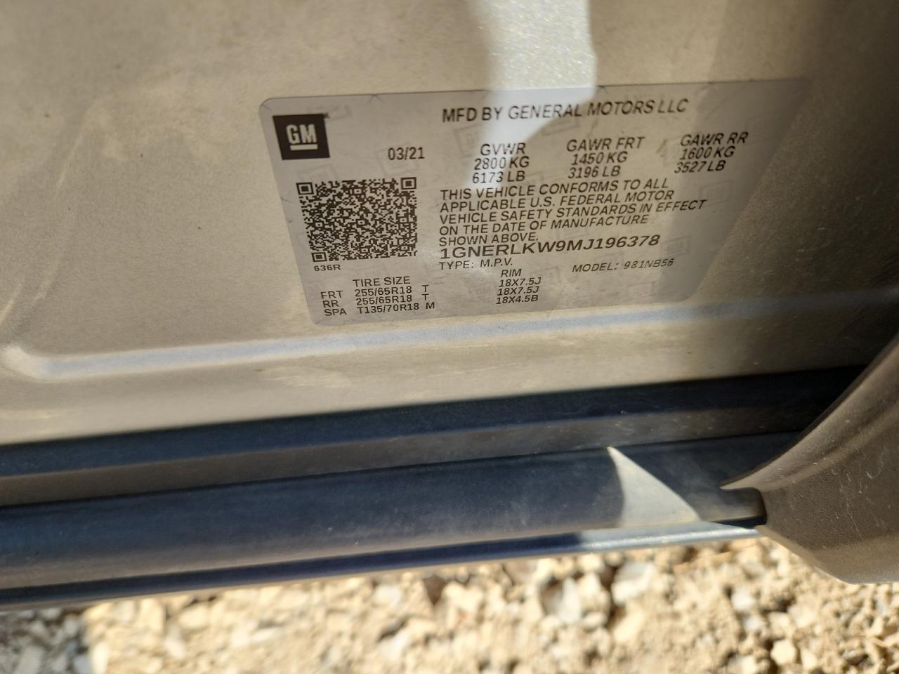 2021 Chevrolet Traverse Ls VIN: 1GNERLKW9MJ196378 Lot: 80686095