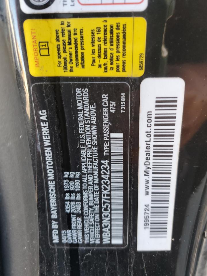 2015 BMW 428 I VIN: WBA3N3C57FK234234 Lot: 81867735