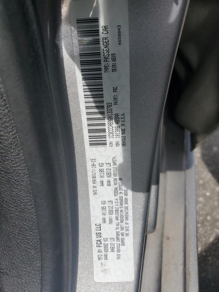 2016 Chrysler 200 Limited VIN: 1C3CCCAB9GN133783 Lot: 81763745