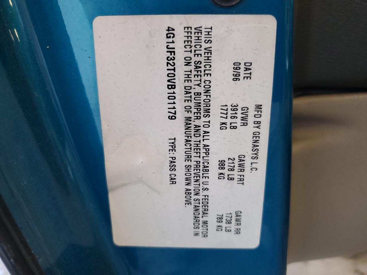 1997 Chevrolet Cavalier Ls VIN: 4G1JF32T0VB101179 Lot: 84433545